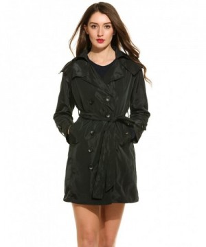 Zeagoo Women Double Breasted Trench