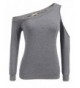 Easther Womens Shoulder Pullover Sweater