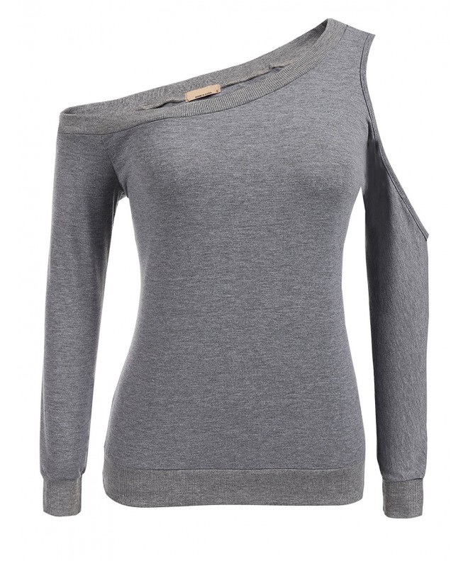 Easther Womens Shoulder Pullover Sweater