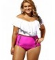 Womens Ruffled Overlay Tankini Swimsuits