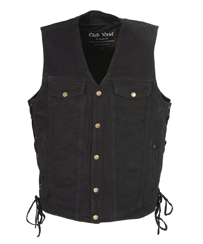 Club Vest Denim Chest Pockets