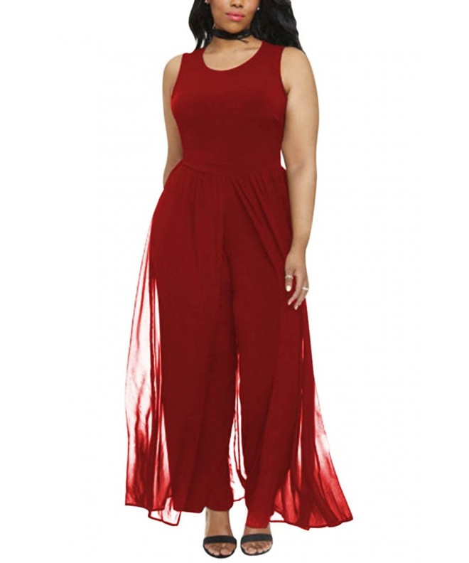 Linsery Elegant Sleeveless Chiffon Jumpsuits