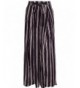 BerryGo BECL0709914 Womens Boho High Waist Split Stripe Wide Leg Pants L