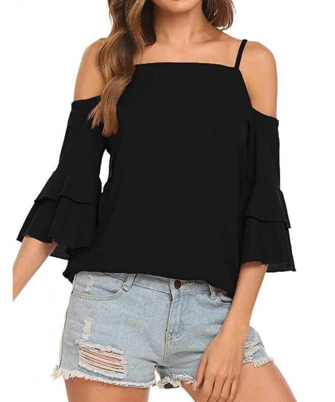 Tobrief Womens Shoulder Sleeve Chiffon