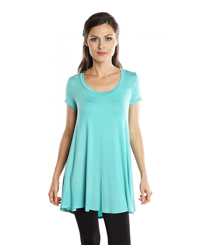 Women's Loose Flare Fit Extra Long or Short Sleeve Tunic - Made In USA ...