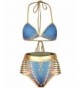 Huiyuzhi African Metallic Swimsuit Blue gold