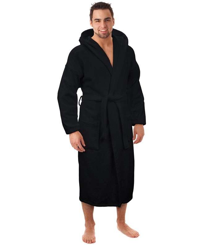 Hooded Terry Bathrobe Turkey Black