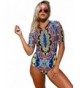 Foryingni Swimsuit Printed Sleeved Swimwear