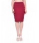 Marycrafts Womens Stretchy Bodycon Burgundy