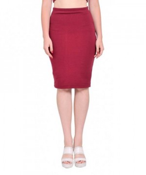 Marycrafts Womens Stretchy Bodycon Burgundy