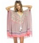 Beach Poncho Crochet Coral PeacockOne