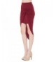 Fashion Secrets Shirred Asymmetrical Burgundy