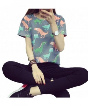 Japanese Harajuku Dinosaur Printing T shirt