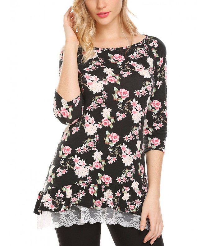 Mofavor Womens Casual Sleeve Printed