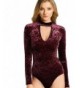 MakeMeChic Leotard Bodysuit Jumpsuit Burgundy