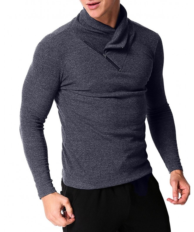 MODCHOK Sleeve Pullovers Turtleneck Sweaters