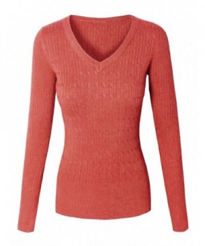 makeitmint Twisted Pullover Sweater YISW0026_26CORAL