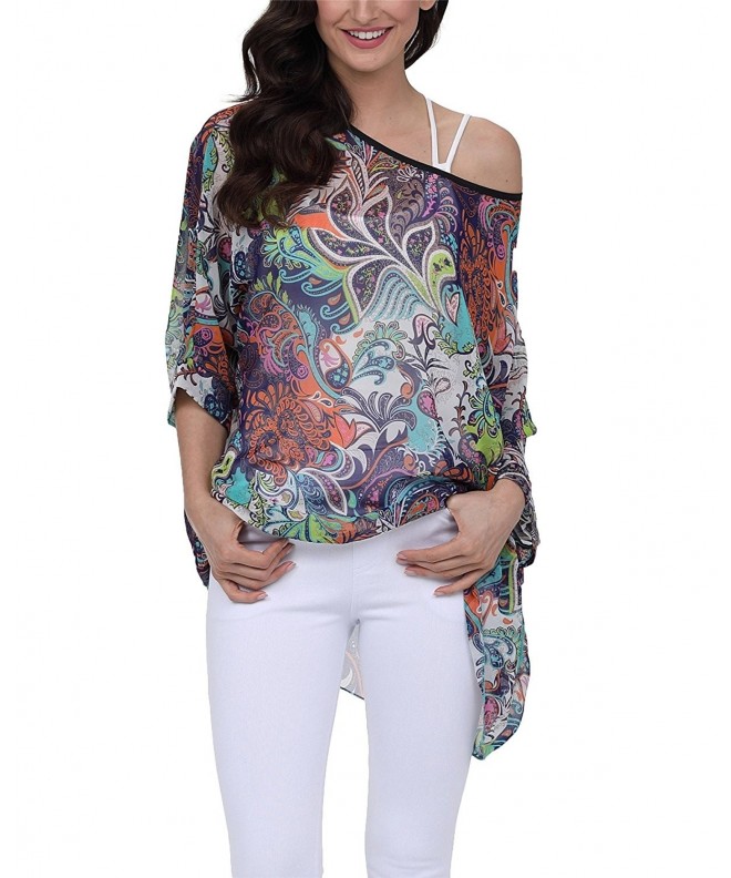 Vanbuy Printed Batwing Chiffon Z91 4284