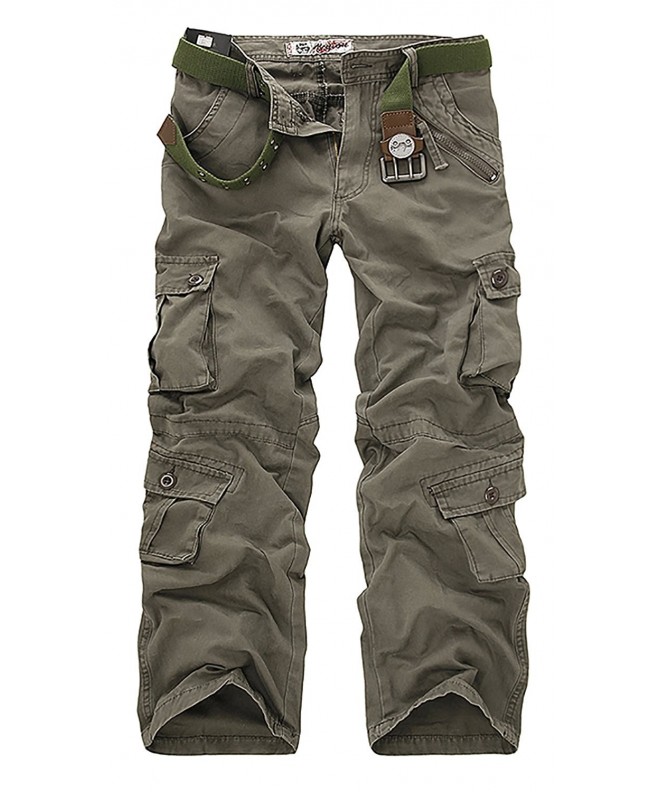 Mens Casual Cargo Trousers Cargo Pants Cotton Military - Soil Army ...