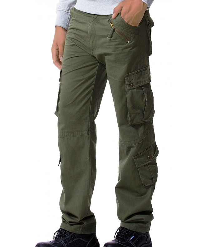 Mens Casual Cargo Trousers Cargo Pants Cotton Military - Soil Army ...