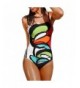 Womens Printed Shoulder Piece Swimsuit