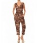 Hots Wings Sleeveless Leopard Printed Jumpsuits