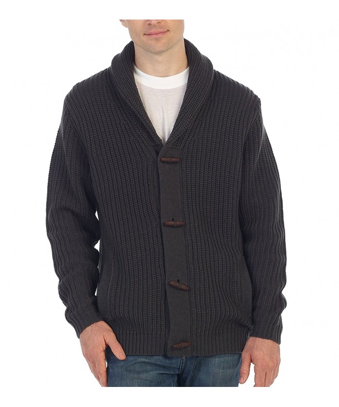 Gioberti Cardigan Knitted Sweater Charcoal