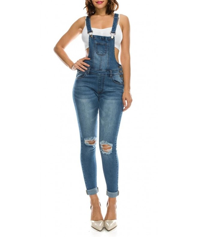 TwiinSisters Distressed Stretch Overalls rjho915