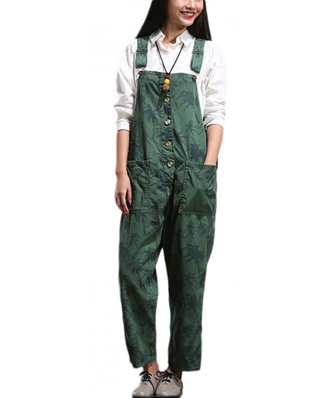 Soojun Pattern Suspender Trousers Overalls