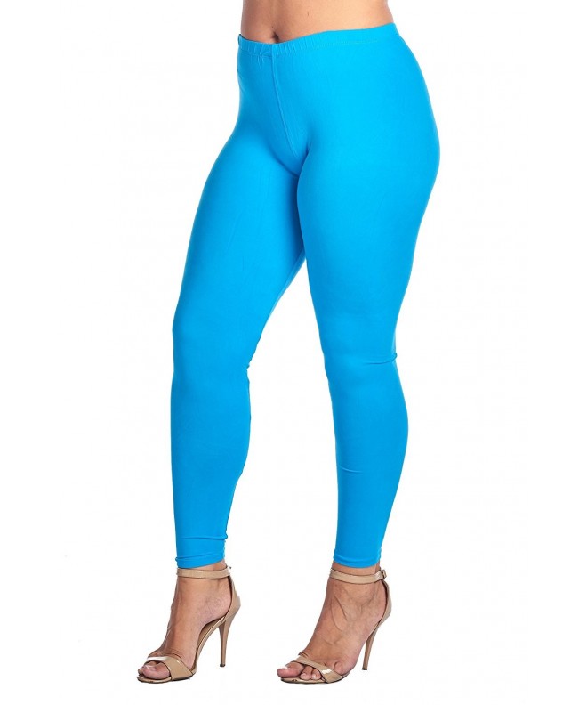 Womens Junior Length Leggings Turquoise