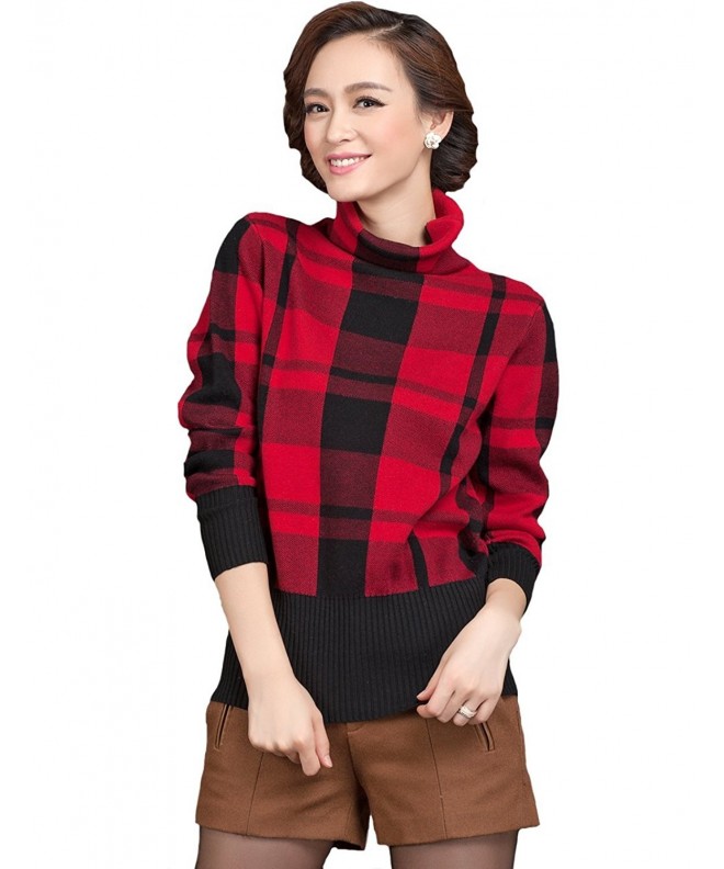 Camii Mia Checkered Pullover Sweater