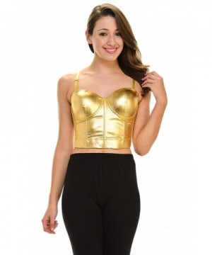 Stretch Metallic Shiny Bustier Closures