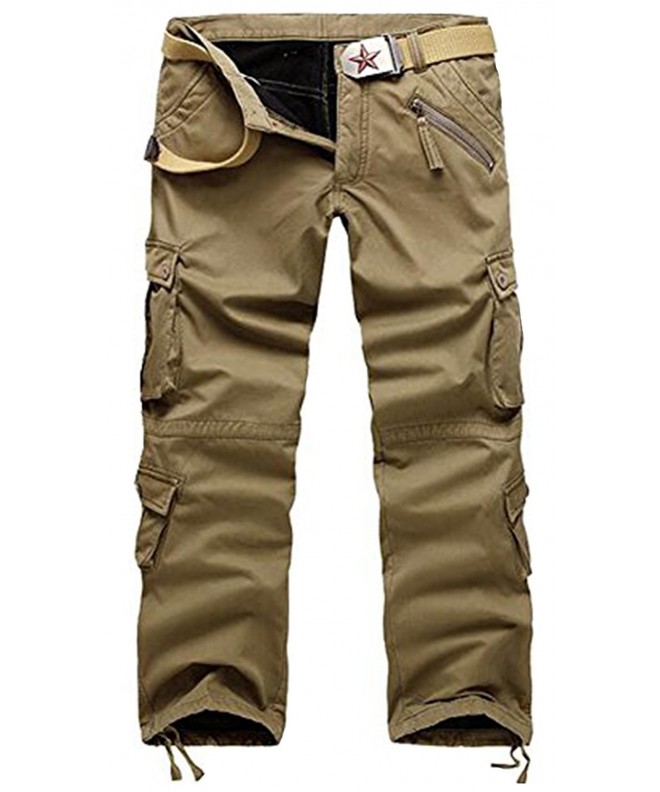 Thicken Mens Winter Fleece Lined Cargo Pant Windproof Work Pants ...