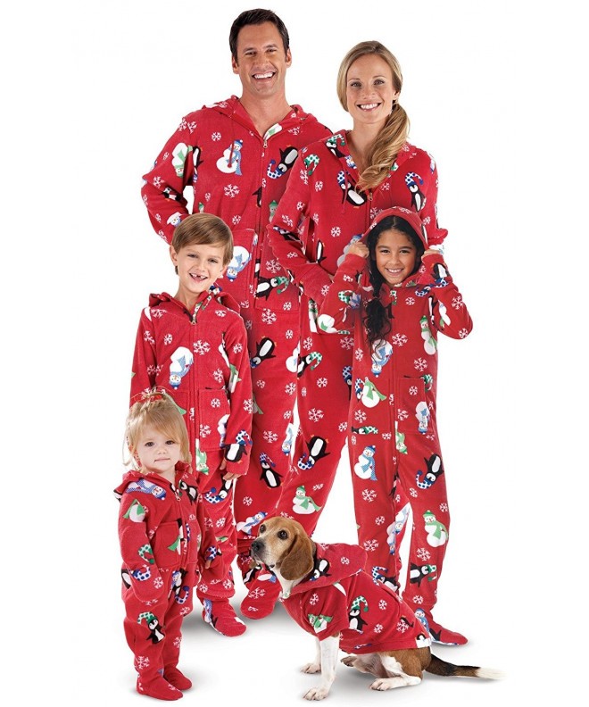 PajamaGram Hoodie Footie Winter Whimsy Matching