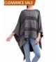 DELUXSEY Striped Knit Ponchos Women