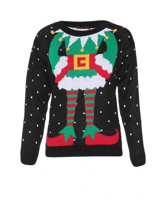 Womens Christmas Sweater Black Jumper