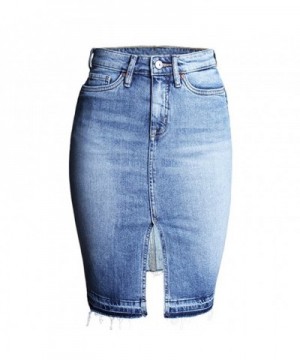 Felove Womens Denim Pencil Skirt