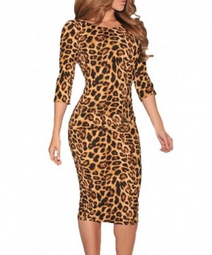 Ladies Leopard Sleeve Formal Cocktail