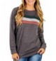 JOELLYUS Crewneck Sweatshirt Womens Sleeve