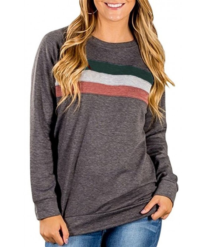 JOELLYUS Crewneck Sweatshirt Womens Sleeve