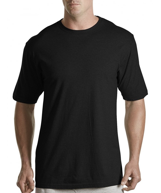 DXL Big and Tall 3-Pack Color Crewneck T-Shirts - Black - CQ17YU2N8YL