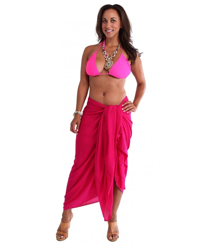 Sarongs Womens FRINGELESS Cover Up Sarong