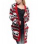 Womens Oversized Christmas Reindeer Cardigan