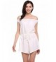 POGTMM Shoulder Drawstring Jumpsuit Playsuit