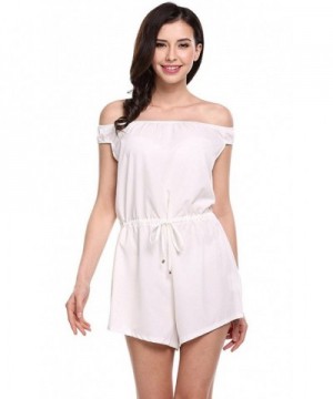 POGTMM Shoulder Drawstring Jumpsuit Playsuit