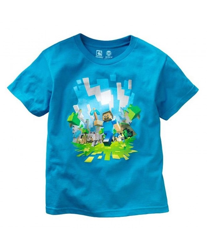 Minecraft Adventure Youth T shirt Turquoise