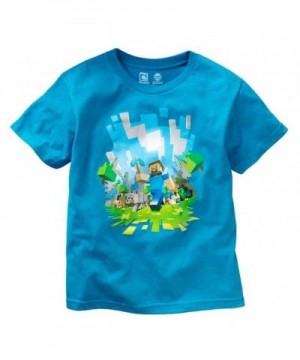 Minecraft Adventure Youth T shirt Turquoise