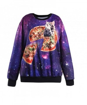 HEYFAIR Womens Galaxy Pullover Sweatshirt