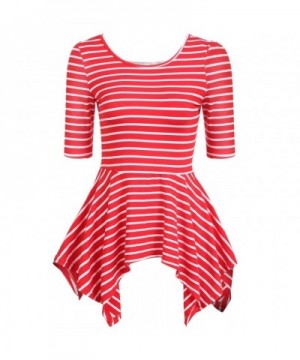 Elesol T shirt Striped Backless Blouses