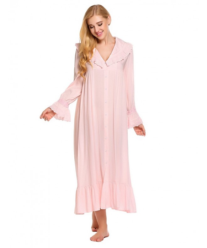 Ekouaer Victorian Nightgown Cotton Sleepwear